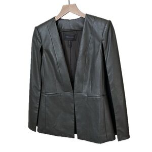 BCBGMAXAZRIA GREEN CAPE BLAZER JACKET SOPHISTICATED 'UPAS' OLIVE GREEN SIZE-XS T